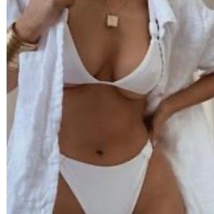 BRAND NEW JLUXLABEL White ribbed bikini